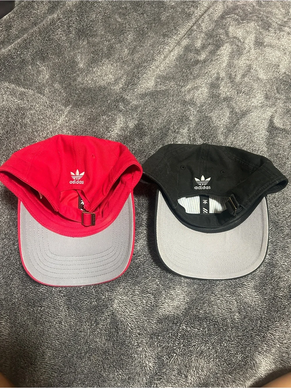2 Adidas Trefoil Baseball Cap - Red and Black